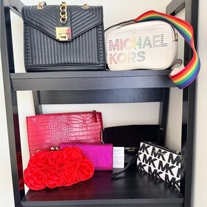 Assorted Handbags $10-$15. Message for specific pricing details